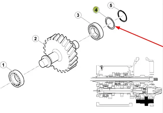 Slika Output shaft spacer 7700046359