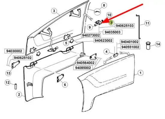 Slika Cover hinge 7700051167