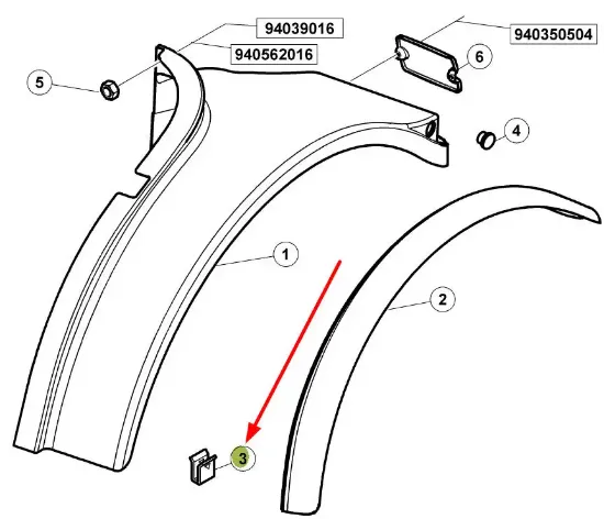 Slika Mudguard clip 7700054437