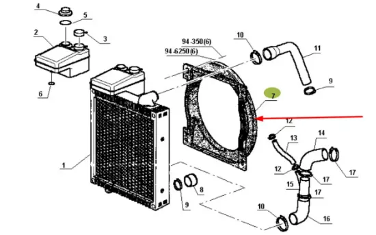 Slika Radiator fan cover 7700060365