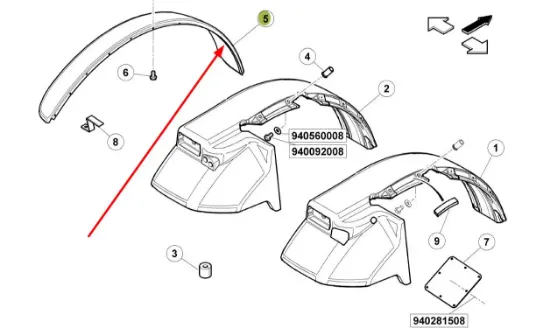 Slika Left fender extension 7700061481