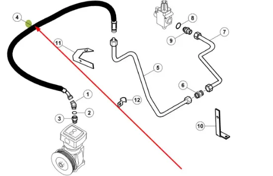 Slika Pneumatic system hose 7700063124