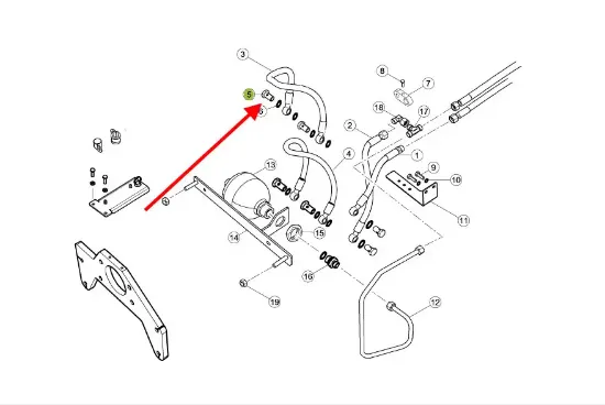 Slika Hydraulic system overflow screw M16 7700063418