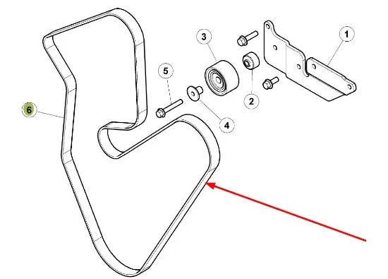 Slika Engine accessory V-belt 7700063621