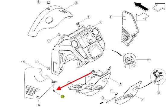 Slika Body mounting knob 7700068670