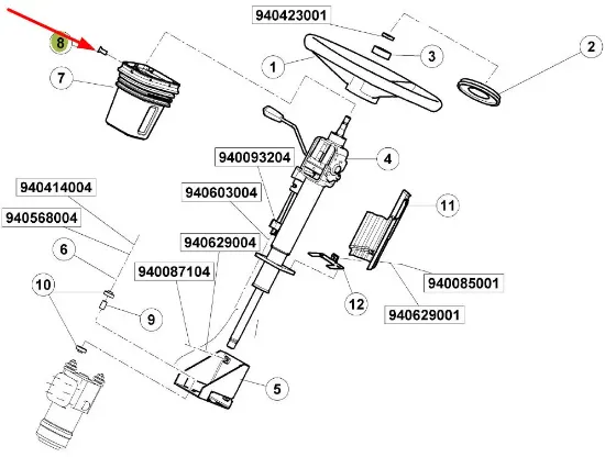 Slika Steering wheel mounting rivet 7700068906