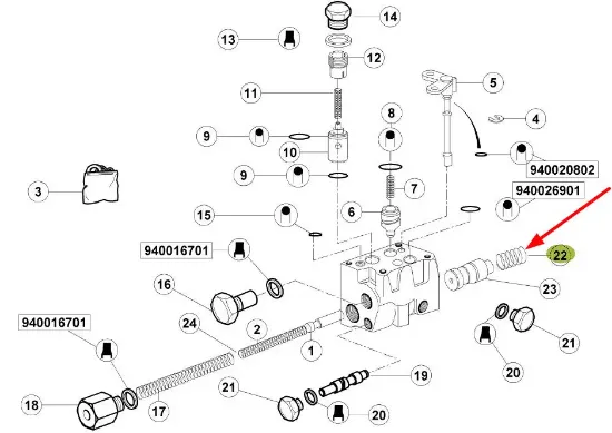 Slika Rear linkage valve spring 7700519765