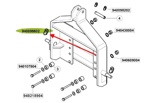 Slika Front weight pin 7701023565