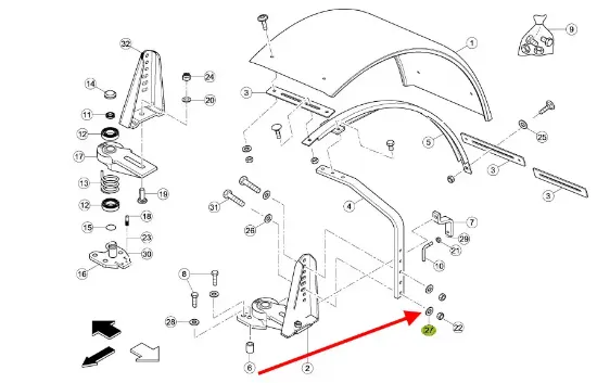 Slika Rear fender mount retaining washer 7703055015