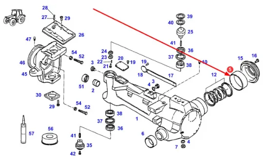 Slika Front axle steel bush 154 x 165 x 55 816300020480