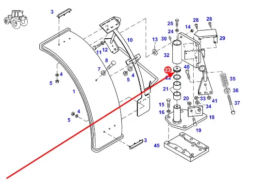 Slika Guide insert for swivel fender mechanism 816700030210