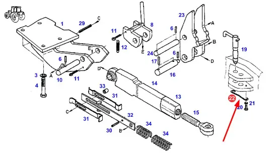 Slika Metal protection of the three-point linkage 816870040060