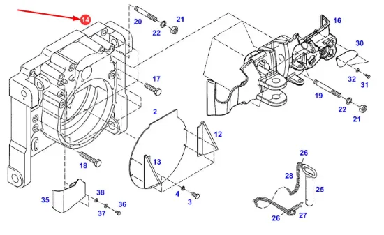 Slika Front linkage housing 816920011182