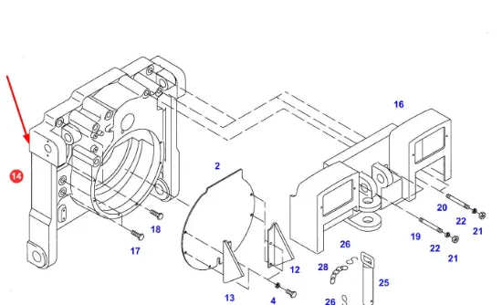 Slika Front linkage housing 816920011183