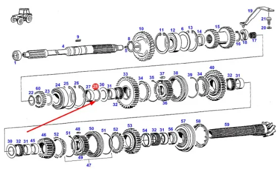 Slika Gearbox spacer 0,1mm 820100030270