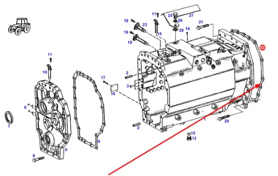 Slika Gearbox housing gasket 822100050070