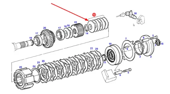 Slika PTO clutch basket spring disc 822100220510