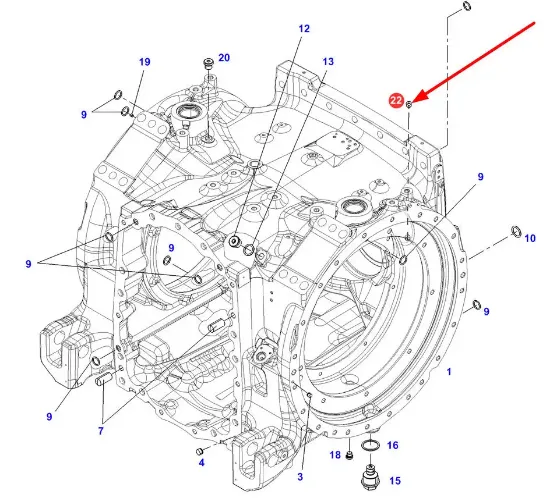 Slika AGCO 931150200350 gearbox threaded metal nozzle