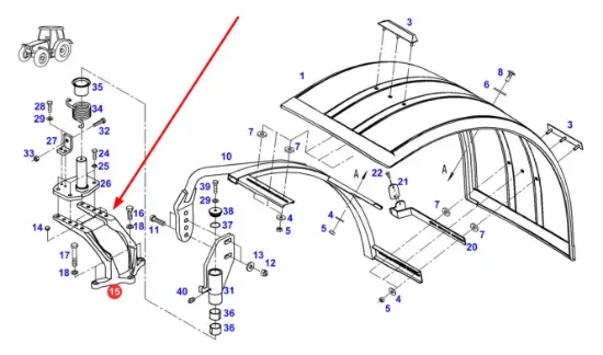 Slika Front axle mudguard bracket 931700030051