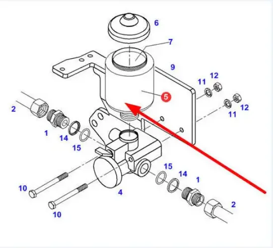 Slika Wabco fluid reservoir 0,5 l 9320020204