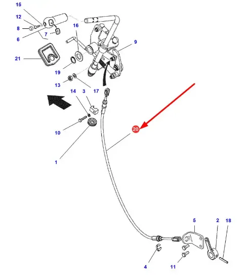 Slika Reverse gear lever cable ACP0361890