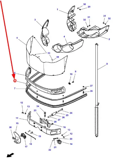 Slika Hood cover mounting strip ACW0132200