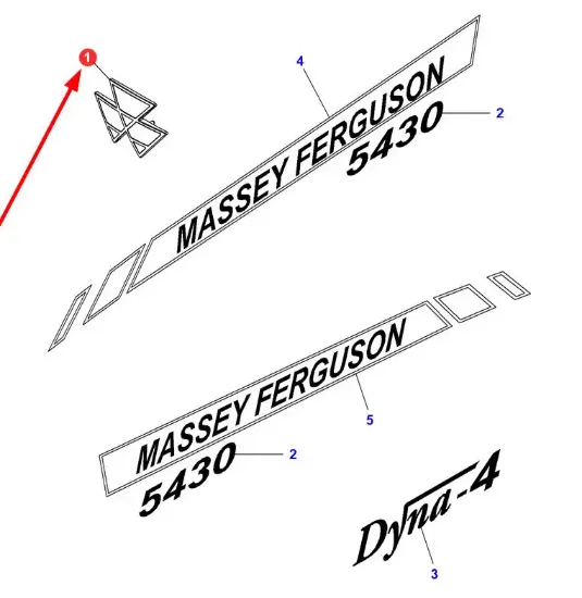 Slika Plastic emblem Massey Ferguson ACX2447440