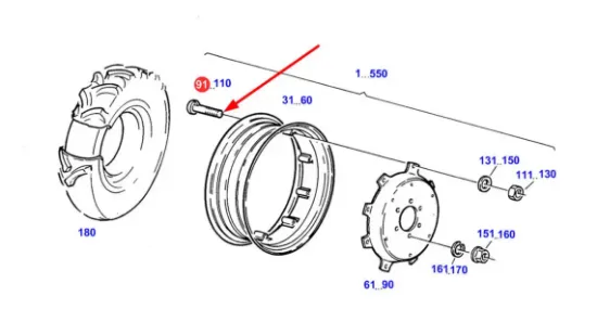 Slika Wheel nut M16 F156703010030