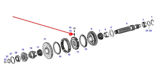 Slika Synchronizer stone spring F180100080930