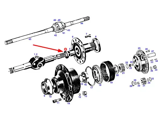 Slika F184300020350 axle shaft ring