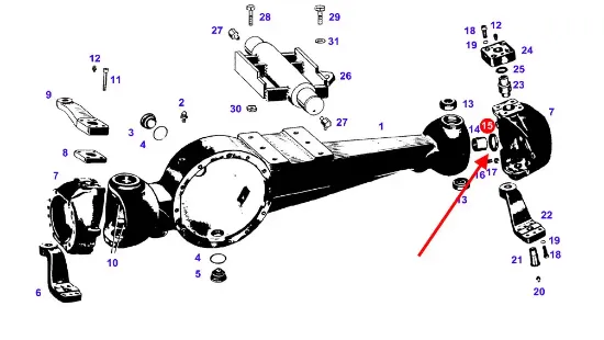 Slika Axle bridge sealing ring F184300020361