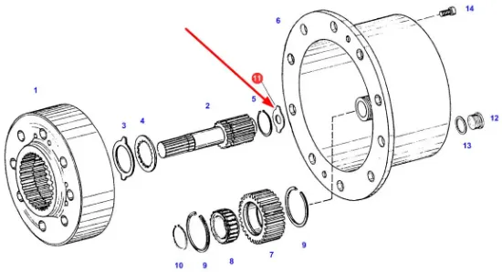 Slika Planetary drive spacer 2,5mm F198300020672