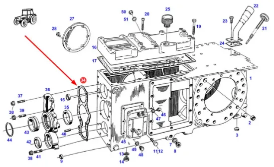 Slika Gearbox housing gasket F281100220090