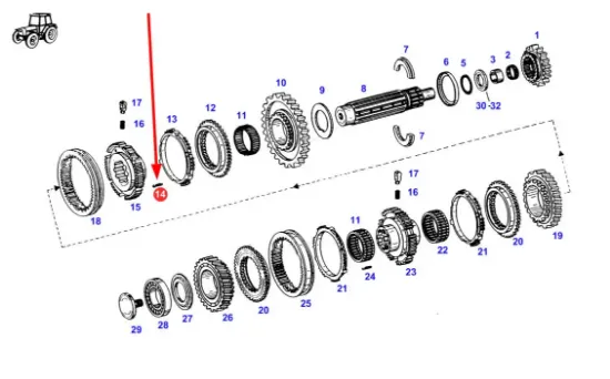 Slika Synchronizer ring tension spring F284108080090