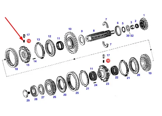 Slika Gearbox spring DA 6mm F291101990110