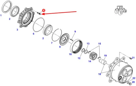 Slika Final drive bolt M18 x 82 F339300020840