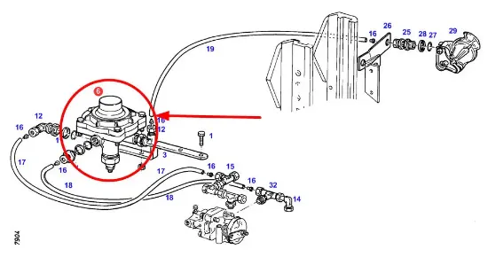 Slika Single circuit brake system valve replacement F385880020060