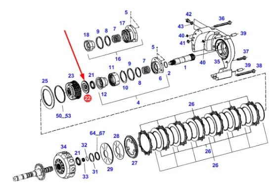 Slika Clutch shaft ring F514100100040