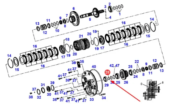 Slika Power Shift Gearbox Seeger Ring F514100360270