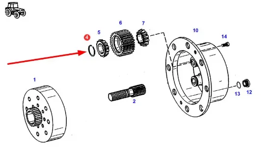 Slika Satellite bearing retaining ring F514300020420