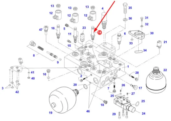 Slika Front axle suspension lifting valve F716961020430