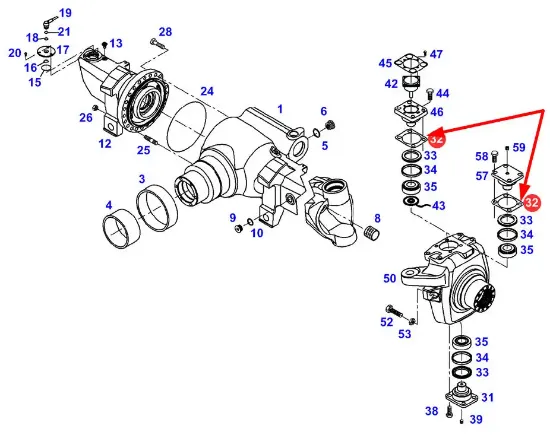 Slika 0,5mm front axle washer F718301020300