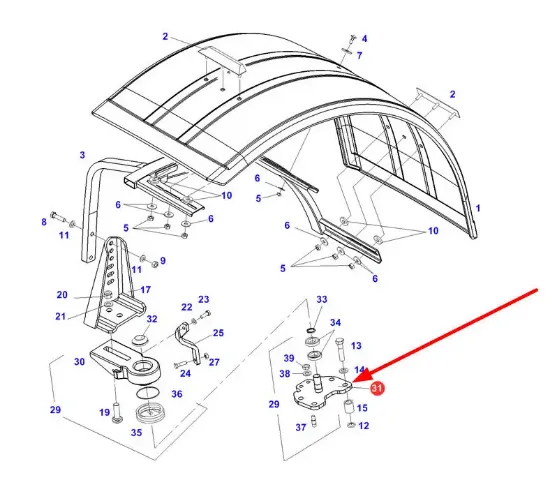 Slika Fender base plate F835700030100