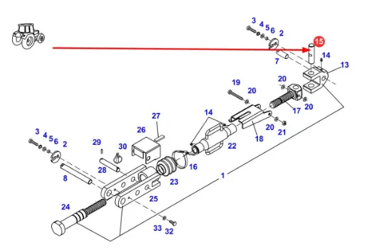 Slika Rear linkage hanger pin F930870030040