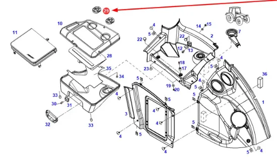 Slika Storage compartment lid hinge F931812070020