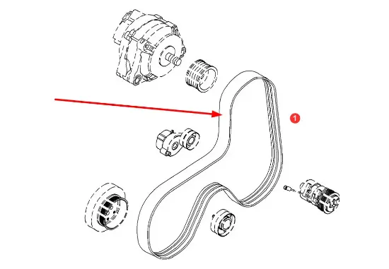 Slika Engine accessory V-belt 8 PK x 1450 lp F934201040020