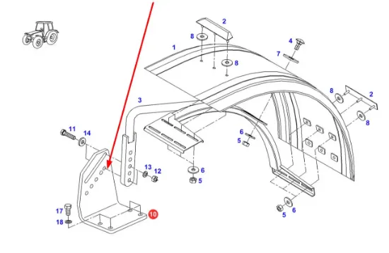 Slika Left mudguard bracket mount FC404700031010