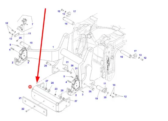 Slika Lower hitch cross member FC931303111010