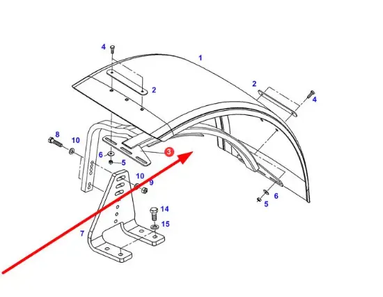 Slika Left fender arm FCH334700031012