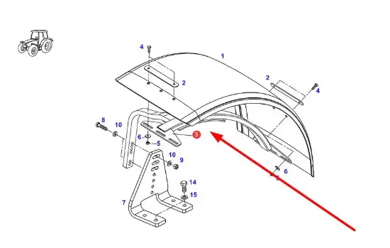 Slika Right fender arm FCH334700031022